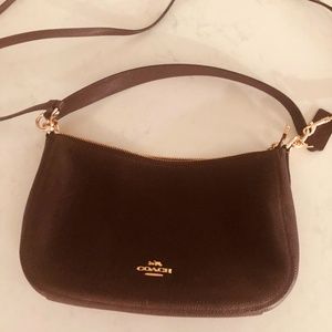 COACH pebble chelsea crossbody in oxblood LIKE NEW